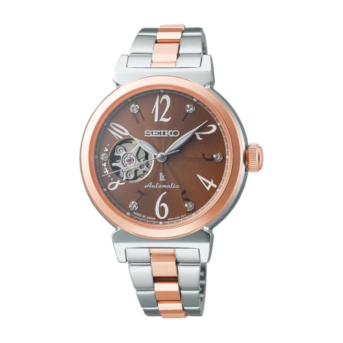 [セイコーウオッチ] 自動巻き腕時計 ルキア Essential Collection オープンハートメカニカルモデル SSVM062 レディース シルバー&ピンクゴールド